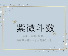 紫微斗数を500円でお試し鑑定します イメージ1