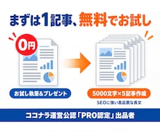 SEOに強い長文！5000文字×5記事制作します イメージ1