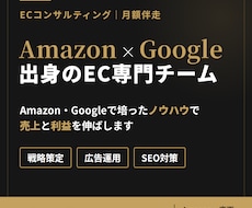 元AmazonのEC専門チームが3か月伴走します イメージ1