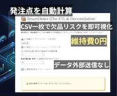 在庫欠品を防ぐ発注点計算ツールを提供します イメージ1