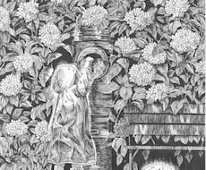 モノクロのペン画を描きます イメージ1