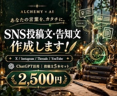 現役VTuberがSNS投稿文・告知文を作成します イメージ1