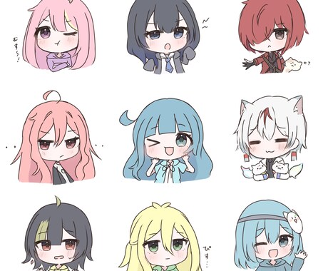 かわいいアイコン、ヘッダーを制作致します ご希望に合わせてSNSで使えるキャラクターのイラストを！ イメージ2