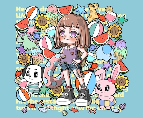 各種イラスト　一枚絵、グッズ、立ち絵等、描きます イメージ1