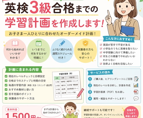 小学生でも英検3級へ！現役教員が丁寧に伴走します 英語が苦手でも大丈夫！小学生の英検対策をします イメージ2