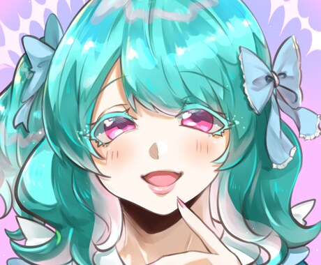 SNS用アイコンお描きします 可愛くてキラキラした、SNS映えするアイコン提供します♪ イメージ1