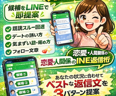 既読スルー回避！LINE返信文を代わりに考えます 恋愛・営業・人間関係…返信に困ったら丸投げOK イメージ1
