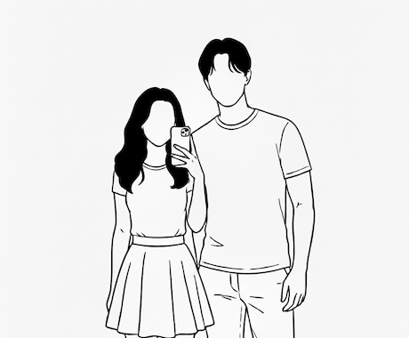 シンプル◆おしゃれ線画イラストアイコン作ります SNS利用可◇修正無料◆即日〜7日以内に仕上げ◇ イメージ2