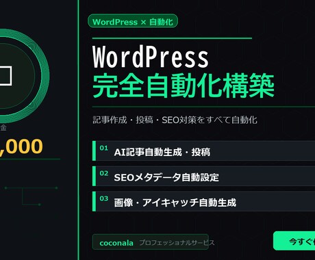 WordPress更新作業を完全自動化します WPログイン作業ゼロ。Python×REST API自動化 イメージ1