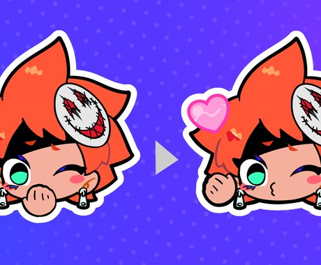 キャラクターアニメーション素材を制作します ゲーム実況に！かわいいオリジナルキャラクターアニメーション イメージ2