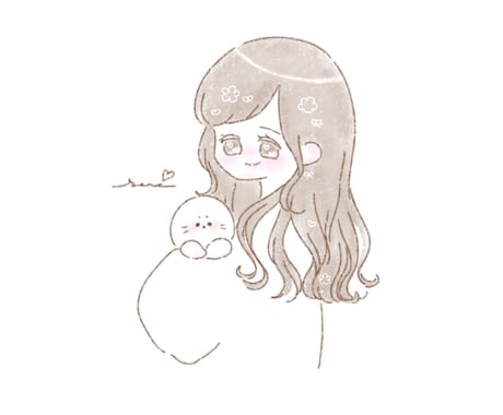 ふんわりと優しいタッチのイラストを描きます しあわせのつまったまんまるほっぺ イメージ1