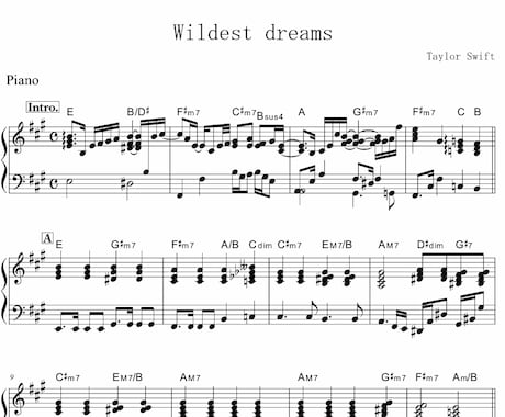 ピアノやギターのアレンジ楽譜・伴奏譜を作成します ご指定の曲をお好みのアレンジで演奏しやすく作成致します。 イメージ2