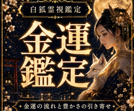 あなたの金運の流れと豊かさの引き寄せを霊視します 金運の流れや転機を鑑定/白狐神託で豊かさと運気巡りへ導く イメージ1