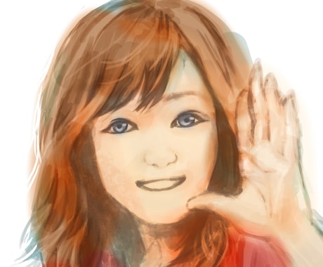 爽やかで目を引く*^-^*似顔絵イラストを描きます SNSのアイコンや名刺、プレゼントしたい方におすすめです^^ イメージ1