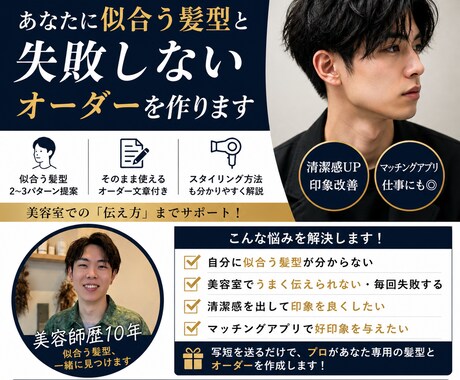 似合う髪型＋失敗しないオーダー教えます 写真を送るだけで“そのまま使えるオーダー文”付き イメージ1