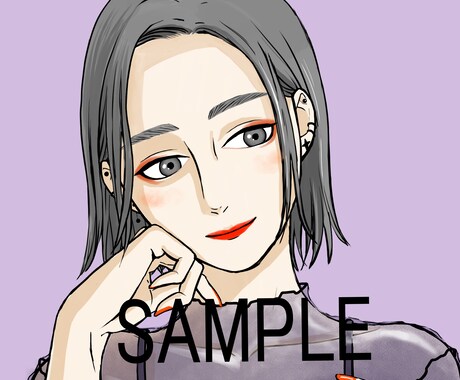 手描き感のある人物アイコンを描きます 目を引く人物(オリジナル)アイコンはいかがですか？ イメージ2