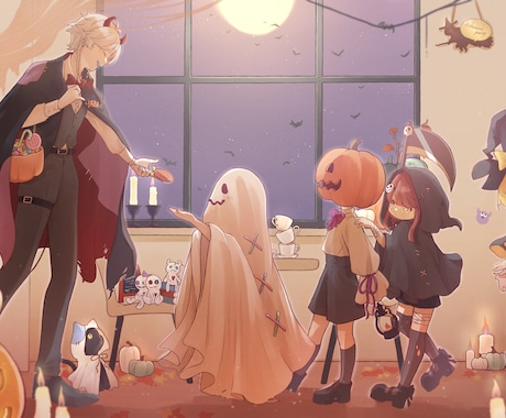温かみのあるイラスト描きます 1枚絵やアイコン、グッズ用、MV用等、幅広く描きます！ イメージ2