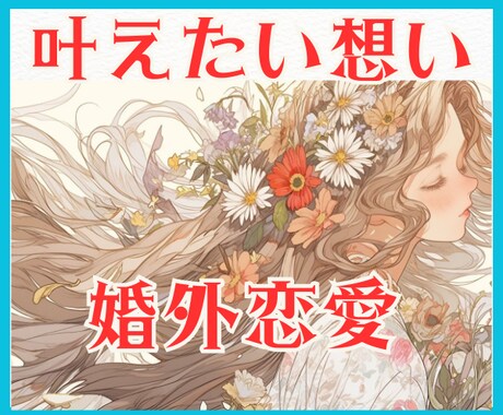 婚外恋愛鑑定♥相手の本心♥将来♥恋の行方を視ます ♥魂が惹かれ合う本気の恋♥相手の言動の意味・他に相手がいる？ イメージ1
