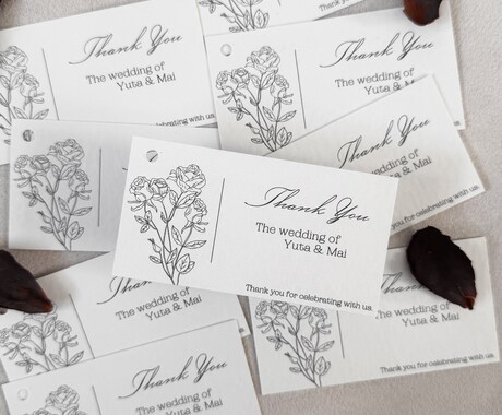 デジタルロゴを入れたサンキューカードを作成します 【10部セット / 以降10部単位で追加注文可能】 イメージ2