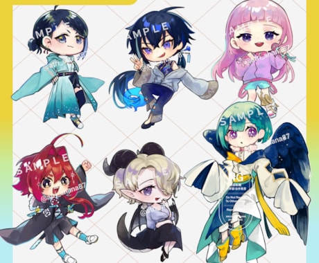 可愛いミニキャライラストを制作します 柔らかい雰囲気のイラストで様々な用途にご使用いただけます！ イメージ2