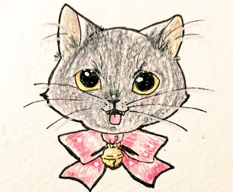 にゃんこ似顔絵描きます ペットのにゃんこはもちろんあなたを猫化して似顔絵を作成します イメージ1