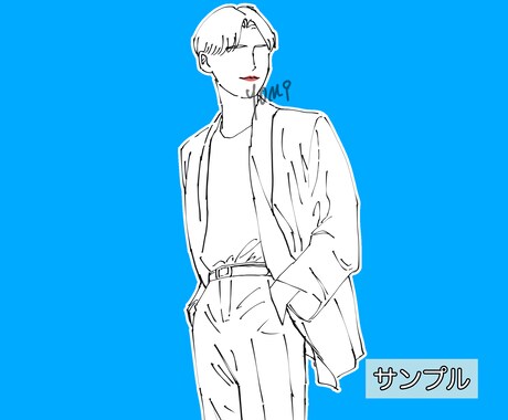 オシャレ、ファッション、線画イラスト描きます LPサイト、SNS、ブログ、ホームページなど挿絵に イメージ2