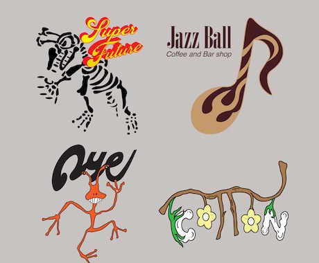 アパレル・飲食・ブランド向け、個性派ロゴ作成します 印象に残るロゴ、普通のロゴでは物足りない方におすすめです。 イメージ2