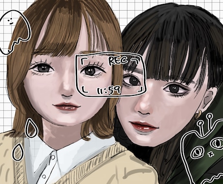 アイコン描きます 似顔絵、SNS用のアイコン描きます イメージ1