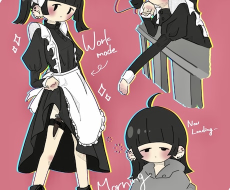 可愛い×儚さのあるイラスト描きます アイコンや配信、MV用イラストに是非！ イメージ1