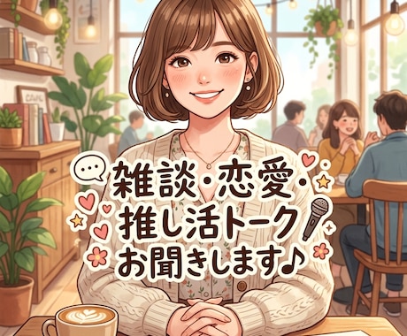 3日間ほっとできる居場所でお話をお聞きします チャットで雑談・恋愛・推し活トークお聞きします♪ イメージ1