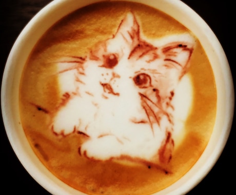 ペットや似顔絵をラテアートで描きます イメージ1