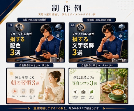 Instagramカルーセル画像を制作します 見やすく伝わる投稿画像を、Canvaで丁寧に制作します イメージ2