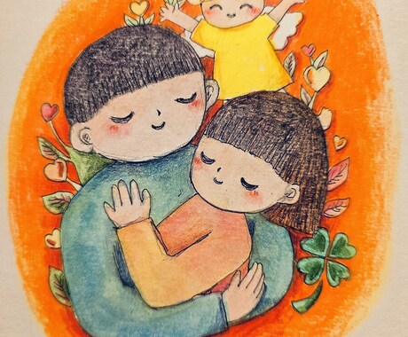 恋愛成就、結婚祈願のイラスト描きます いただいた情報を元に心を込めて制作いたします イメージ2