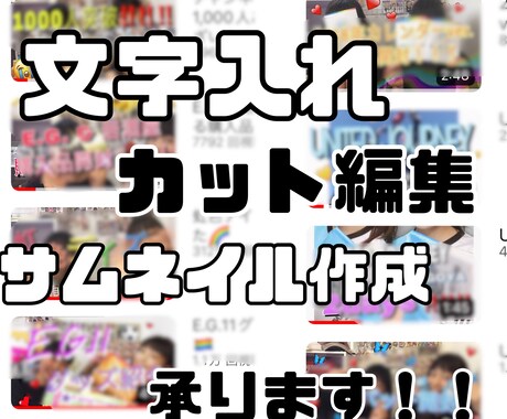 文字入れ　カット　動画編集いたします イメージ1
