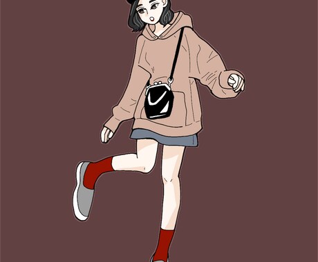 全身イラスト描きます 好きな服×似顔絵でイラスト描きます イメージ2