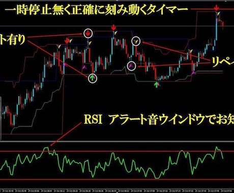 ３種類のサインで追撃ツール売ります 二つの矢印とRSIの３種類のサイン★バイナリーオプション★W イメージ2