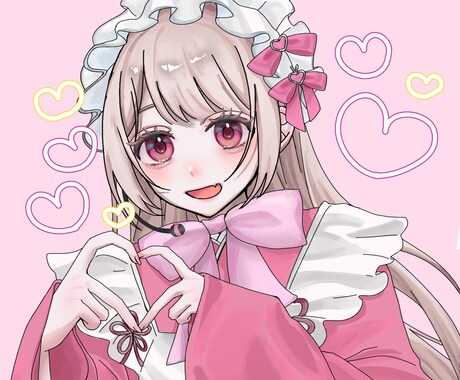 SNSアイコンにも⭕️可愛いイラスト描きます 可愛いを詰め込みますෆあなたの理想を形に❤︎*｡ﾟ イメージ1
