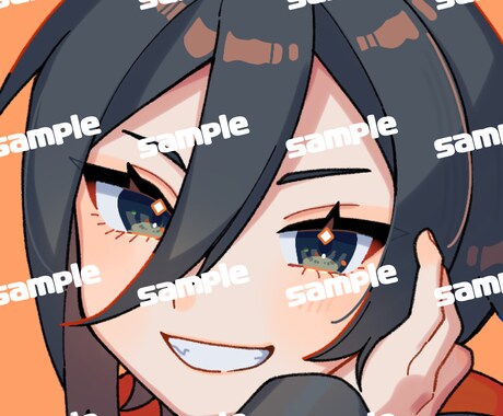 フェイスアップアイコン作成致します ポップでカラフルな可愛い絵柄得意です イメージ2