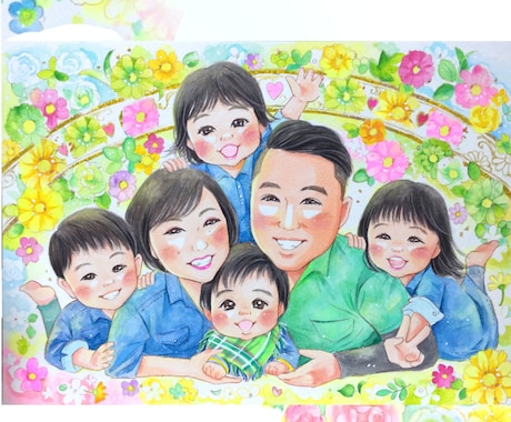 大人数も！優しいタッチの柔らかい似顔絵を描きます 還暦/結婚式/プレゼント/カップル/ペットなど イメージ2