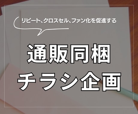 通販商品の同梱チラシの骨子作成します 同梱チラシのWFとライティング作成します。 イメージ1