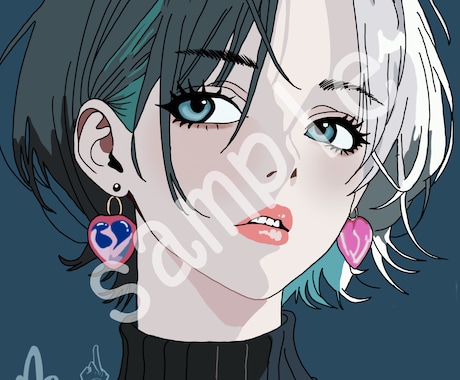 写真を元に似顔絵を描きます プレゼント･アイコン用にオススメです！ イメージ2