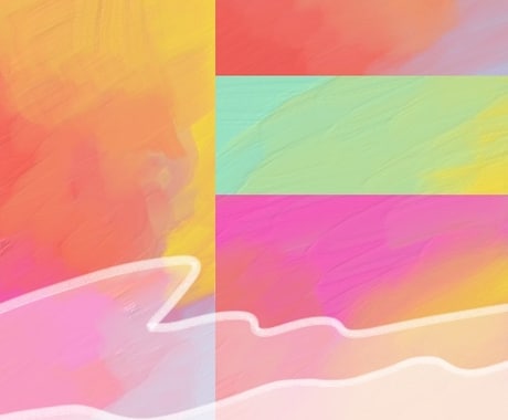 あらゆるイメージから抽象画作成します 好きな色、思い出の風景や概念的な物を抽象化します イメージ1