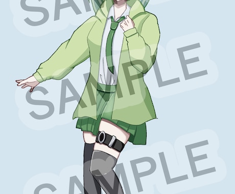 一枚絵を制作し、ご提供いたします 立ち絵、等身、ミニキャラ、サムネ用など／男性でも女性でも イメージ2