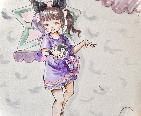 お子様の手描きイラストを制作いたします 色鉛筆orコピックで、お子様のお写真をもとイラスト化します！ イメージ2