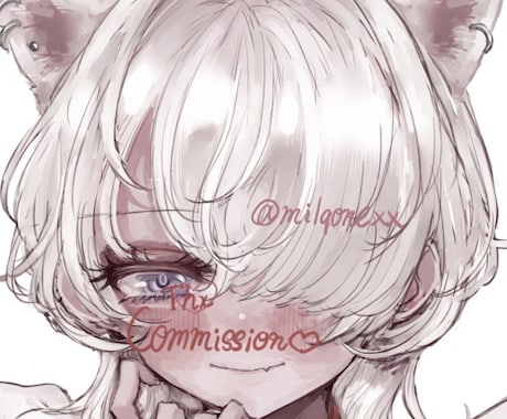 雰囲気のあるアイコンや一枚絵などお描きします 可愛い系から耽美系までお描きできます！ イメージ1