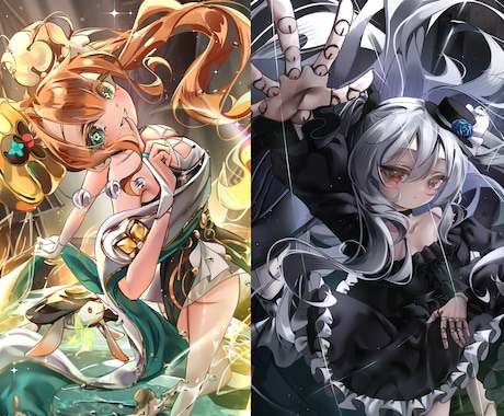 最短納期4日で一枚絵制作します アニメ塗りと厚塗りの中間なので見やすい!馴染みやすい! イメージ2