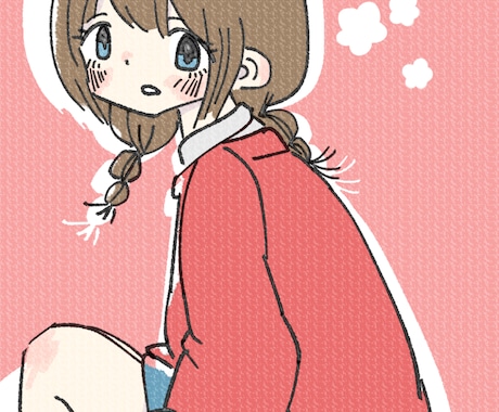 SNSで使えるアイコン描きます ほんわかとした女の子のアイコンいかがですか？ イメージ1