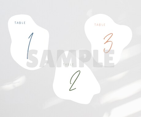 結婚式 テーブルナンバー をお作りします お2人にぴったりのアイテムをお作りします (データ納品) イメージ2