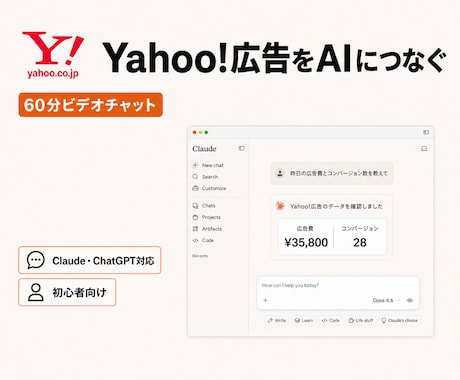 Yahoo!広告をAIにつなぐ方法を教えます イメージ1