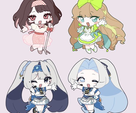 SDイラスト作成します アイコンなどに使えるミニキャラのイラストを描きます イメージ2
